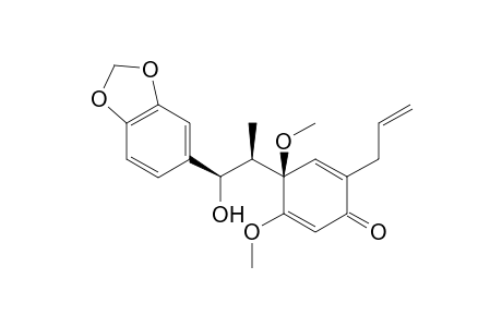 (7R,8R,3'R)-7-Hydroxy-3',4'-dimethoxy-3,4-methylenedioxy-6'-oxo-.delta.-(1',4',8')-8,3'-lignan