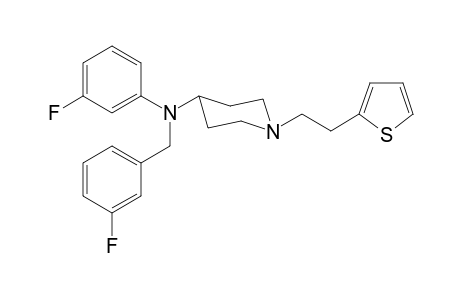 N-(3-Fluorobenzyl)-N-(3-Fluorophenyl)-1-[2-(thiophen-2-yl)ethyl]piperidin-4-amine