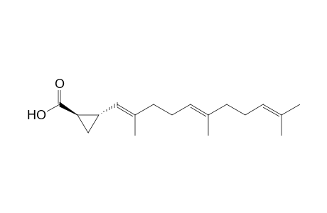 trans-2-[(1E,5E)-2,6,10-trimethyl-1,5,9-undecatrienyl]cyclopropanecarboxylic acid