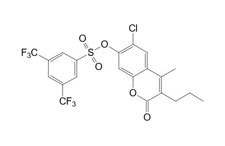 6-CHLORO-7-HYDROXY-4-METHYL-3-PROPYLCOUMARIN, alpha,alpha,alpha,alpha',alpha',alpha'-HEXAFLUORO-3,5-XYLENESULFONATE
