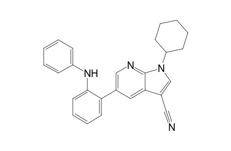 3-Cyano-1-cyclohexyl-5-(N-phenyl-2-aminophenyl)pyrrolo[2,3-b]pyridine