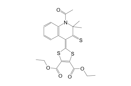 diethyl 2-(1-acetyl-2,2-dimethyl-3-thioxo-2,3-dihydro-4(1H)-quinolinylidene)-1,3-dithiole-4,5-dicarboxylate