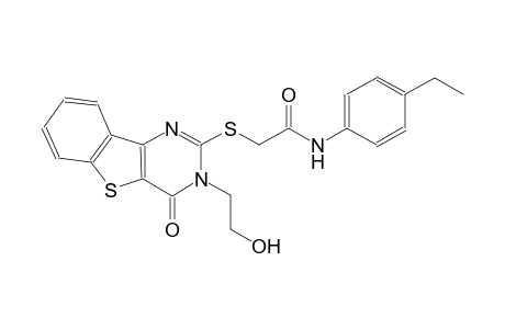 N-(4-ethylphenyl)-2-{[3-(2-hydroxyethyl)-4-oxo-3,4-dihydro[1]benzothieno[3,2-d]pyrimidin-2-yl]sulfanyl}acetamide