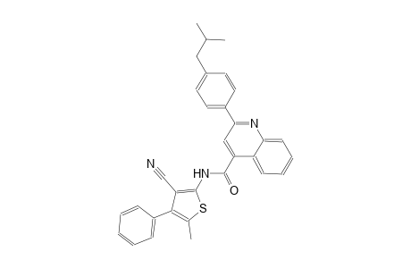 N-(3-cyano-5-methyl-4-phenyl-2-thienyl)-2-(4-isobutylphenyl)-4-quinolinecarboxamide