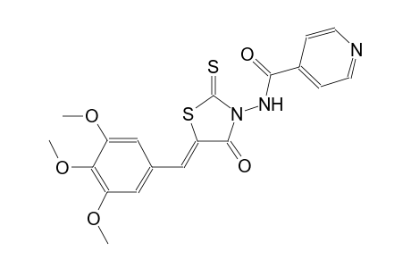 N-[(5Z)-4-oxo-2-thioxo-5-(3,4,5-trimethoxybenzylidene)-1,3-thiazolidin-3-yl]isonicotinamide