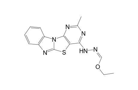 (Z)-4-Etoxymethylidenehydrazino-2-methylpyrimidino-[4',5':4,5]thiazolo[3,2-a]benzimidazole