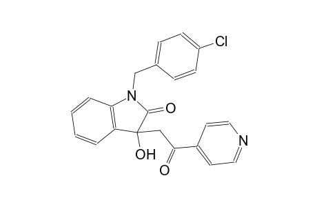 1-(4-chlorobenzyl)-3-hydroxy-3-[2-oxo-2-(4-pyridinyl)ethyl]-1,3-dihydro-2H-indol-2-one