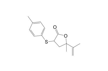 4-Isopropenyl-4-methyl-2-(4-methylphenylthio)-.gamma.-butyrolactone