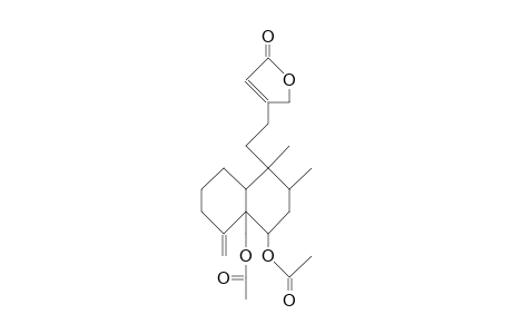 1a-Acetoxy-9a-acetoxymethyl-3a,4a-dimethyl-8-methylidene-4b-(2-[4-oxa-cyclopent-3-ene-2-onyl]ethyl)-trans-decalin