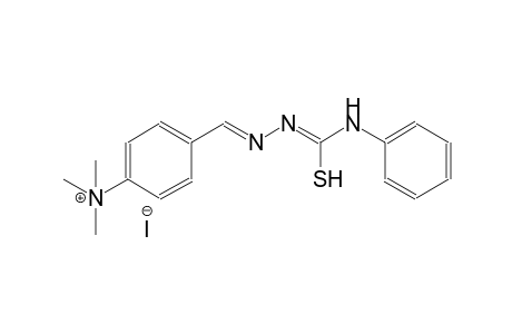 4-((E)-{(2Z)-2-[anilino(sulfanyl)methylene]hydrazono}methyl)-N,N,N-trimethylbenzenaminium iodide