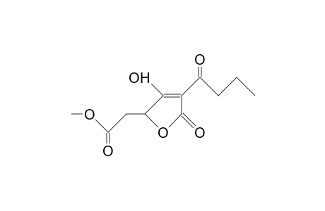 (2S)-2,5-Dihydro-3-hydroxy-5-oxo-4-butanoyl-furan-2-ylacetic acid, methyl ester