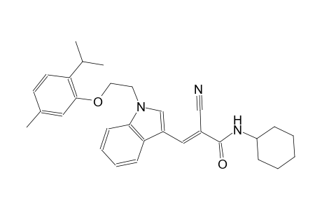 (2E)-2-cyano-N-cyclohexyl-3-{1-[2-(2-isopropyl-5-methylphenoxy)ethyl]-1H-indol-3-yl}-2-propenamide