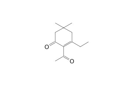 2-acetyl-3-ethyl-5,5-dimethylcyclohex-2-en-1-one