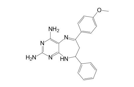 6-(4-Methoxyphenyl)-8-phenyl-8,9-dihydro-7H-pyrimido[4,5-b][1,4]diazepine-2,4-diamine