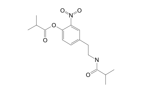 2-methylpropionic acid [4-[2-(isobutyrylamino)ethyl]-2-nitro-phenyl] ester