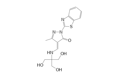 (4E)-2-(1,3-benzothiazol-2-yl)-4-({[2-hydroxy-1,1-bis(hydroxymethyl)ethyl]amino}methylene)-5-methyl-2,4-dihydro-3H-pyrazol-3-one