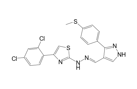 3-[4-(methylthio)phenyl]-1H-pyrazole-4-carbaldehyde[4-(2,4-dichlorophenyl)-1,3-thiazol-2-yl]hydrazone