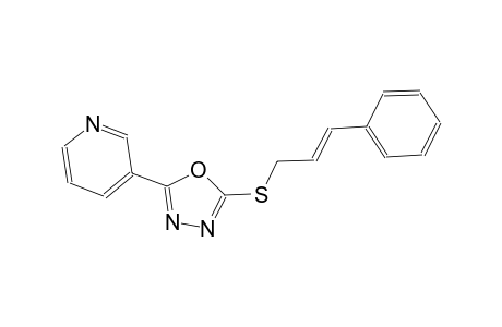 3-(5-{[(2E)-3-phenyl-2-propenyl]sulfanyl}-1,3,4-oxadiazol-2-yl)pyridine