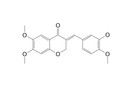 (3E)-2,3-DIHYDRO-6,7-DIMETHOXY-3-[(3-HYDROXY-4-METHOXYPHENYL)-METHYLENE]-4H-1-BENZOPYRAN-4-ONE
