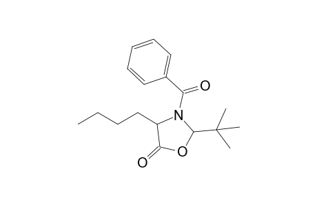 2-(t-Butyl)-3-benzoyl-4-butyl-1,3-oxazolidin-5-one