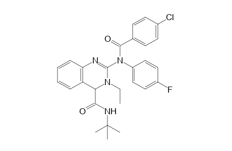 N-(tert-Butyl)-2-[4-chloro-N-(4-fluorophenyl)benzamido]-3-ethyl-3,4-dihydroquinazoline-4-carboxamide