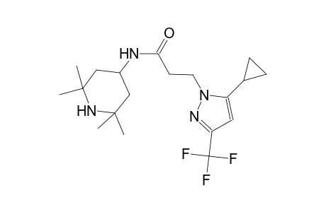 3-[5-cyclopropyl-3-(trifluoromethyl)-1H-pyrazol-1-yl]-N-(2,2,6,6-tetramethyl-4-piperidinyl)propanamide