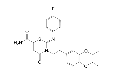 2H-1,3-thiazine-6-carboxamide, 3-[2-(3,4-diethoxyphenyl)ethyl]-2-[(4-fluorophenyl)imino]tetrahydro-4-oxo-, (2Z)-