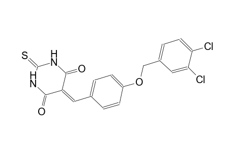5-{4-[(3,4-dichlorobenzyl)oxy]benzylidene}-2-thioxodihydro-4,6(1H,5H)-pyrimidinedione