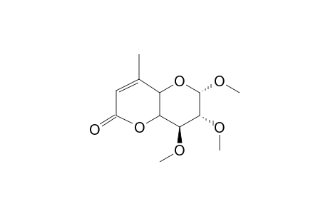 (Methyl 6,7-dideoxy-6-C-methyl-2,3-di-O-methyl-.alpha.-D-gluco-oct-6-eno-1,5-pyranosid)urono-8,4-lactone