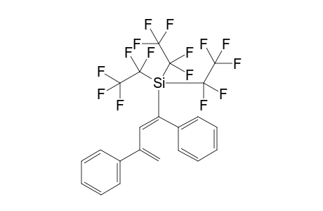 (E)-(1,3-Diphenylbuta-1,3-dien-1-yl)tris(pentafluoroethyl)silane