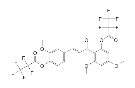 4,2'-Dihydroxy-3,4',6'-trimethoxychalcone, bis(pentafluoropropionate)