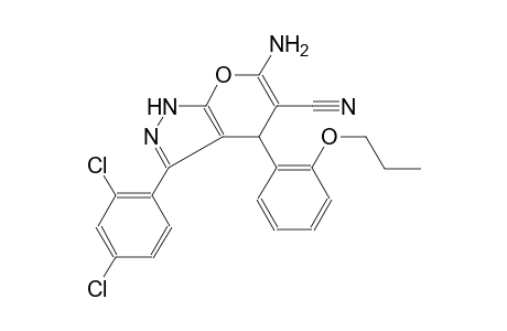 pyrano[2,3-c]pyrazole-5-carbonitrile, 6-amino-3-(2,4-dichlorophenyl)-1,4-dihydro-4-(2-propoxyphenyl)-