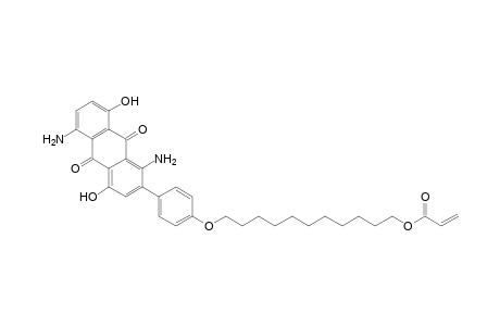 2-Propenoic acid, 11-[4-(1,5-diamino-9,10-dihydro-4,8-dihydroxy-9,10-dioxo-2-anthracenyl)phenoxy]undecyl ester