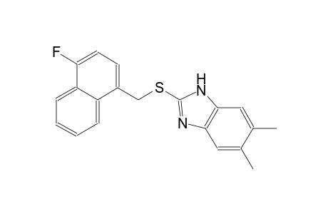 2-{[(4-fluoro-1-naphthyl)methyl]sulfanyl}-5,6-dimethyl-1H-benzimidazole