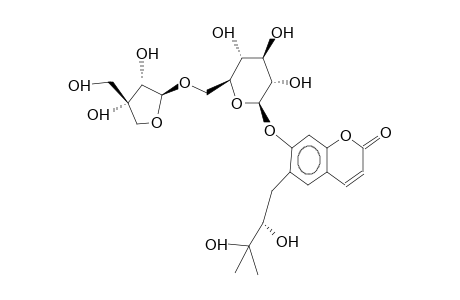 (R)-PEUCEDANOL 7-O-beta-D-APIOFURANOSYL-(1->6)-beta-D-GLUCOPYRANOSIDE