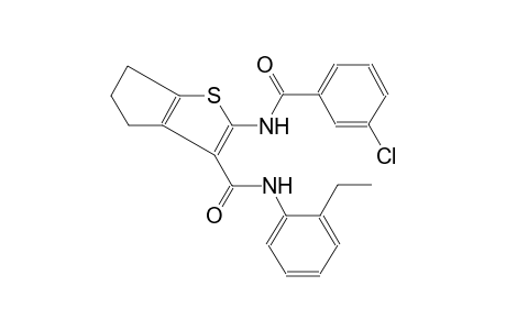 4H-cyclopenta[b]thiophene-3-carboxamide, 2-[(3-chlorobenzoyl)amino]-N-(2-ethylphenyl)-5,6-dihydro-