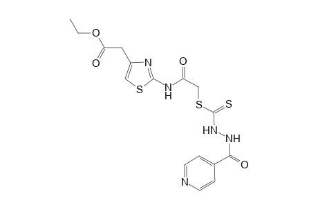 Ethyl 2-(2-(2-(2-isonicotinoylhydrazinecarbonothioylthio)acetamido)thiazol-4-yl)acetate
