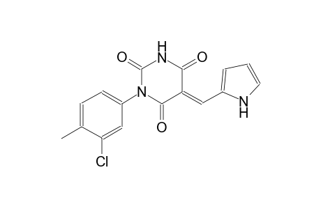 (5E)-1-(3-chloro-4-methylphenyl)-5-(1H-pyrrol-2-ylmethylene)-2,4,6(1H,3H,5H)-pyrimidinetrione