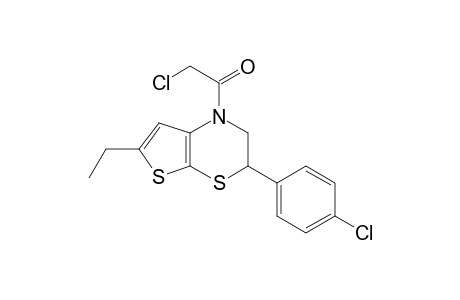 2-chloranyl-1-[3-(4-chlorophenyl)-6-ethyl-2,3-dihydrothieno[2,3-b][1,4]thiazin-1-yl]ethanone