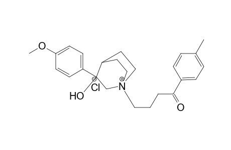 3-(4'-Methoxyphenyl)-3-hydroxy-N-[4'-(4"-methylphenyl)-4'-oxobutyl]quinuclidnium chloride
