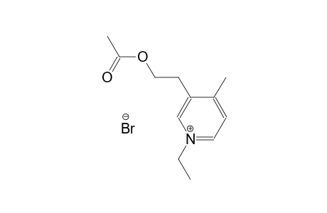 pyridinium, 3-[2-(acetyloxy)ethyl]-1-ethyl-4-methyl-, bromide