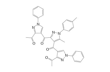 3,4-Bis-(1-phenyl-3-acetyl-pyrazol-4-carbonyl)-5-methyl-1-p-tolyl-pyrazole