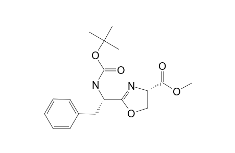 METHYL-(4S,1'S)-2-[1-(TERT.-BUTOXYCARBONYLAMINO)-2-PHENYLETHYL]-4,5-DIHYDROOXAZOLE-4-CARBOXYLATE