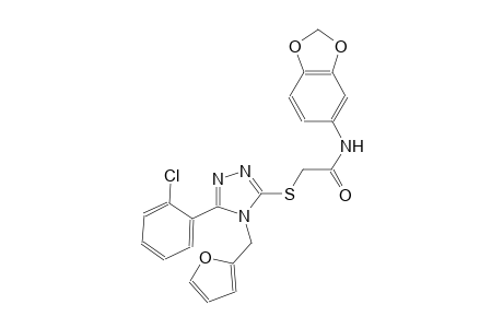 N-(1,3-benzodioxol-5-yl)-2-{[5-(2-chlorophenyl)-4-(2-furylmethyl)-4H-1,2,4-triazol-3-yl]sulfanyl}acetamide