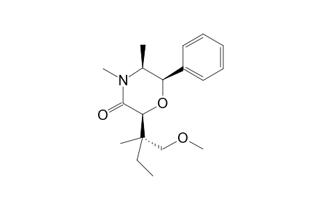 2S,5S,6R-2-[(1R)-1-(Methoxymethyl)-1-methylpropyl])-4,5-dimethyl-6-phenylmorpholin-3-one