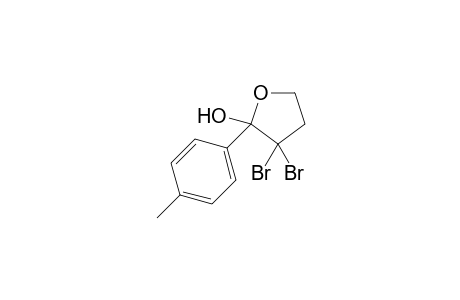 3,3-Dibromo-2-(p-tolyl)tetrahydrofuran-2-ol