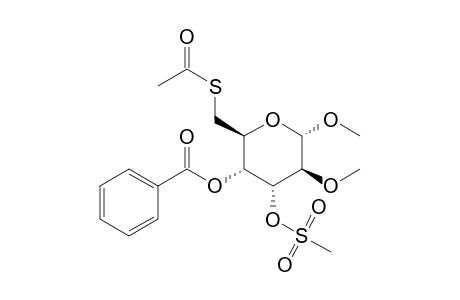 Methyl 4-O-benzoyl-6-S-acetyl-3-O-methanesulfonyl-2-O-methyl-6-thio-.alpha.,D-altropyranoside