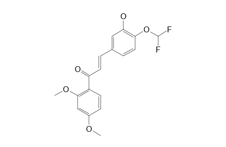 (E)-3-[4-(DIFLUOROMETHOXY)-3-HYDROXYPHENYL]-1-(2,4-DIMETHOXYPHENYL)-PROP-2-EN-1-ONE