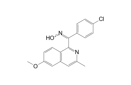 p-chlorophenyl 6-methoxy-3-methyl-1-isoqionolinyl ketone, oxime
