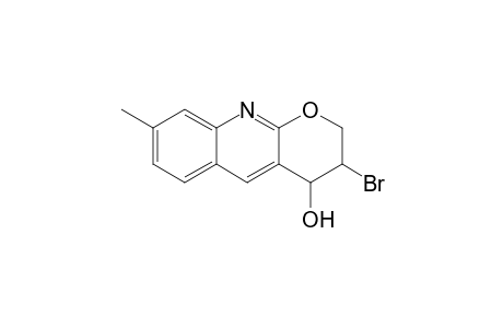 3-Bromo-3,4-dihydro-8-methyl-4-hydroxy-2H-pyrano[2,3-b]quinoline